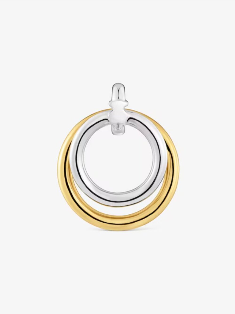 Tous Two-tone Double hoop pendant Tous Straight